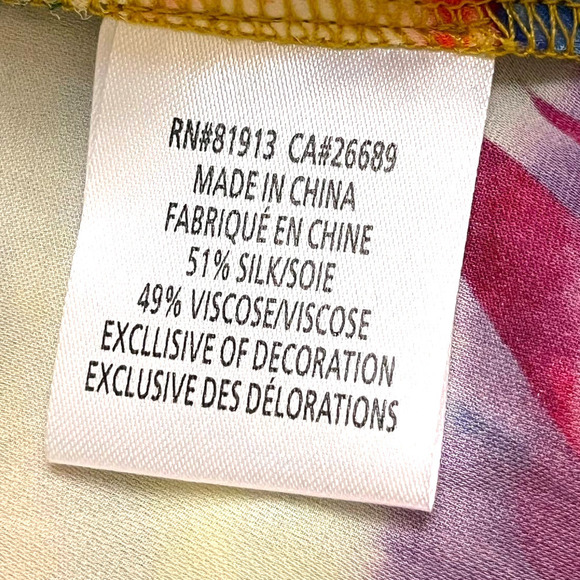 Robert Graham Silk-Blend Jamie Collage Floral Print Kimono or Houserobe L-XL - Picture 13 of 14